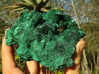 Natural Chatoyant Silky Malachite Specimens  x 3 From Congo