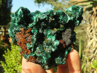 Natural Chatoyant Silky Malachite Specimens  x 3 From Congo