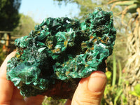 Natural Chatoyant Silky Malachite Specimens  x 3 From Congo