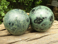 Polished Stromatolite / Kambamba Jasper Spheres  x 2 From Madagascar - TopRock