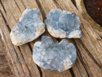 Natural Blue Celestite Crystal Specimens  x 3 From Sakoany, Madagascar - Toprock Gemstones and Minerals 