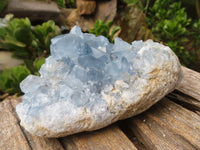 Natural Blue Celestite Crystal Specimens  x 3 From Sakoany, Madagascar - Toprock Gemstones and Minerals 