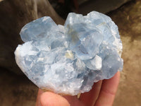 Natural Blue Celestite Crystal Specimens  x 3 From Sakoany, Madagascar - Toprock Gemstones and Minerals 