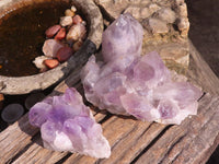 Natural Jacaranda Amethyst Clusters  x 2 From Zambia - Toprock Gemstones and Minerals 