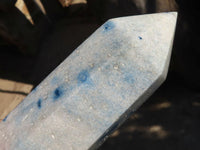 Polished Blue Spotted Spinel Quartz Points x 2 From Madagascar