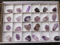 Polished Stunning Mixed Selection Of Small Window Amethyst Crystals x 24 From Akansobe, Madagascar - TopRock