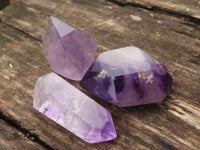 Polished Stunning Mixed Selection Of Small Window Amethyst Crystals x 24 From Akansobe, Madagascar - TopRock