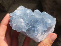 Natural Blue Celestite Crystal Specimens  x 2 From Sakoany, Madagascar - Toprock Gemstones and Minerals 