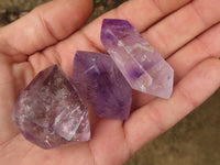 Polished Stunning Mixed Selection Of Small Window Amethyst Crystals x 24 From Akansobe, Madagascar - TopRock