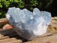 Natural Blue Celestite Crystal Specimens  x 2 From Sakoany, Madagascar - Toprock Gemstones and Minerals 