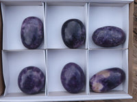 Polished  Purple Lepidolite Free Forms  x 6 From Zimbabwe