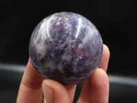 Polished Purple Lepidolite Spheres x 4 From Madagascar - TopRock