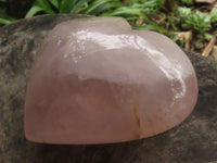 Polished Gemmy Pink Rose Quartz Hearts x 2 From Ambatondrazaka, Madagascar - TopRock