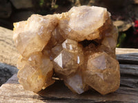 Natural Cascading Smokey Quartz Clusters x 2 From Luena, Congo