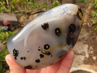 Polished Gorgeous Dendritic Agate Standing Free Forms  x 3 From Madagascar