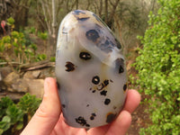 Polished Gorgeous Dendritic Agate Standing Free Forms  x 3 From Madagascar