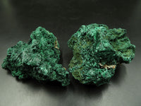 Natural Fibrous Silky Malachite Specimens x 2 From Kasompe, Congo - TopRock