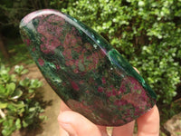 Polished Fluorescent Ruby Corundum In Chrome Verdite Free Forms x 4 From Zimbabwe - TopRock