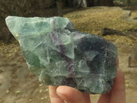 Natural Selected Watermelon Fluorite Cobbed Pieces x 4 From Uis, Namibia - TopRock