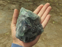 Natural Selected Watermelon Fluorite Cobbed Pieces x 4 From Uis, Namibia - TopRock