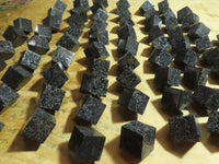 Polished Merlinite / Gabbro Cubes Cut to Stand - sold per piece - From Madagascar - TopRock