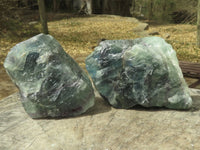 Natural Selected Watermelon Fluorite Cobbed Pieces x 4 From Uis, Namibia - TopRock