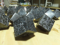 Polished Merlinite / Gabbro Cubes Cut to Stand - sold per piece - From Madagascar - TopRock