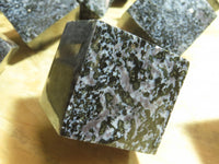 Polished Merlinite / Gabbro Cubes Cut to Stand - sold per piece - From Madagascar - TopRock