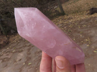 Polished Gemmy Pink Rose Quartz Double Terminated Points  x 4 From Ambatondrazaka, Madagascar - TopRock