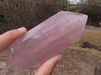 Polished Gemmy Pink Rose Quartz Double Terminated Points  x 4 From Ambatondrazaka, Madagascar - TopRock