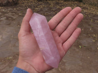 Polished Gemmy Pink Rose Quartz Double Terminated Points  x 4 From Ambatondrazaka, Madagascar - TopRock