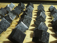 Polished Merlinite / Gabbro Cubes Cut to Stand - sold per piece - From Madagascar - TopRock