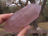 Polished Gemmy Pink Rose Quartz Double Terminated Points  x 4 From Ambatondrazaka, Madagascar - TopRock