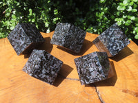 Polished Merlinite / Gabbro Cubes Cut to Stand - sold per piece - From Madagascar - TopRock