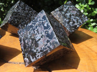 Polished Merlinite / Gabbro Cubes Cut to Stand - sold per piece - From Madagascar - TopRock