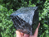 Polished Merlinite / Gabbro Cubes Cut to Stand - sold per piece - From Madagascar - TopRock