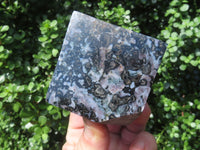 Polished Merlinite / Gabbro Cubes Cut to Stand - sold per piece - From Madagascar - TopRock