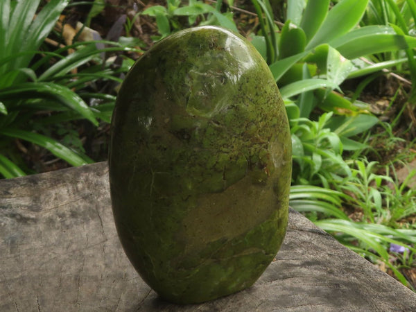 Polished Green Opal Standing Free Form  x 1 From Antsirabe, Madagascar - TopRock