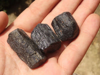 Natural Alluvial Schorl Black Tourmaline Rough Crystals  x 63 From Zambia - TopRock