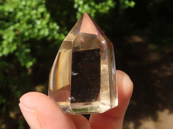 Polished Optic Smokey Wispy Phantom Quartz Points  x 12 From Madagascar - Toprock Gemstones and Minerals 