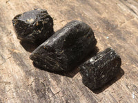 Natural Alluvial Schorl Black Tourmaline Rough Crystals  x 63 From Zambia - TopRock