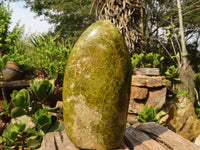 Polished Large Green Opal Standing Free Form x 1 From Madagascar - Toprock Gemstones and Minerals 