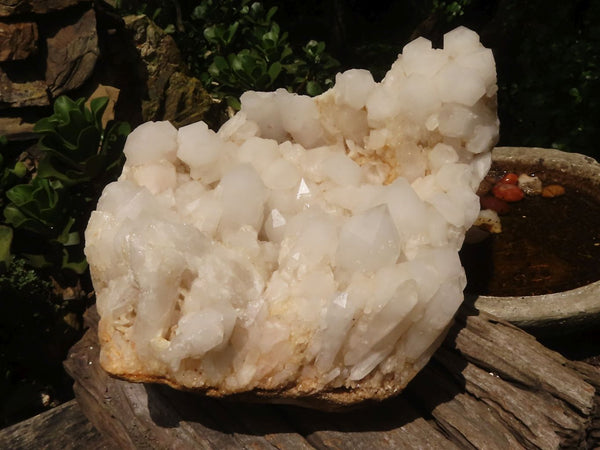 Natural Large White Quartz Cluster  x 1 From Madagascar - TopRock