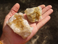 Natural Golden Limonite / Lemonite Quartz Clusters  x 24 From Zambia - Toprock Gemstones and Minerals 