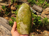 Polished Large Green Opal Standing Free Form x 1 From Madagascar - Toprock Gemstones and Minerals 