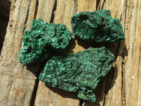 Natural Chatoyant Silky Malachite Specimens  x 6 From Kasompe, Congo - Toprock Gemstones and Minerals 