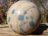 Polished Blue Spotted Spinel Quartz Spheres x 5 From Madagascar