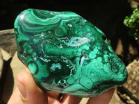 Polished Malachite Free Forms With Stunning Flower & Banding Patterns x 6 From Congo - TopRock