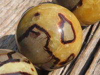 Polished Lovely Septerye (Calcite & Aragonite) Spheres  x 4 From Mahajanga, Madagascar - TopRock