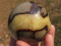 Polished Lovely Septerye (Calcite & Aragonite) Spheres  x 4 From Mahajanga, Madagascar - TopRock